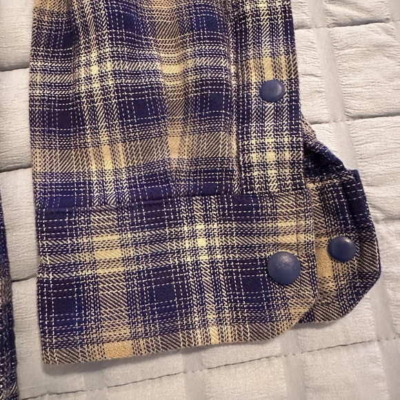 Blue and cream Under Armour‎ Tradesman Flex Flannel Shirt Men’s size L - Picture 13 of 15